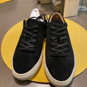 Ralph Lauren Black and Tan Sneakers Sleek Design
